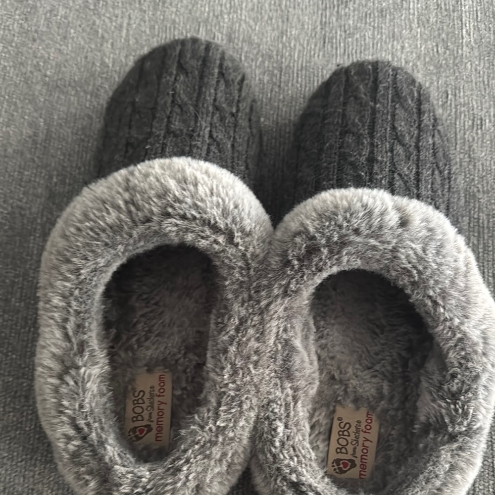 Skechers Gray Cozy Slippers
